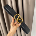 VALENTINO REVERSIBLE VLOGO SIGNATURE BELT IN GLOSSY ALL BLACK CALFSKIN GHW 40 MM