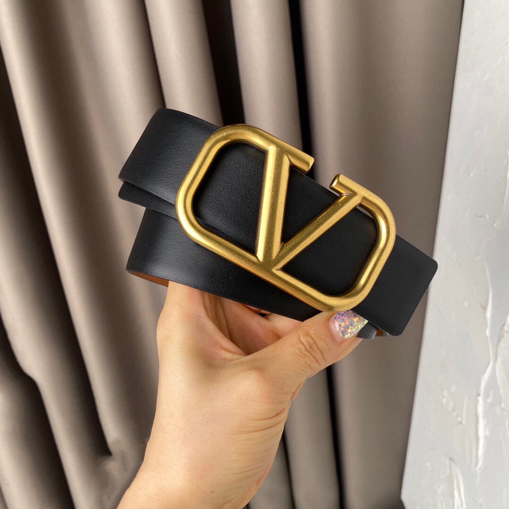 VALENTINO REVERSIBLE VLOGO SIGNATURE BELT IN GLOSSY TAN BLACK CALFSKIN GHW 40 MM