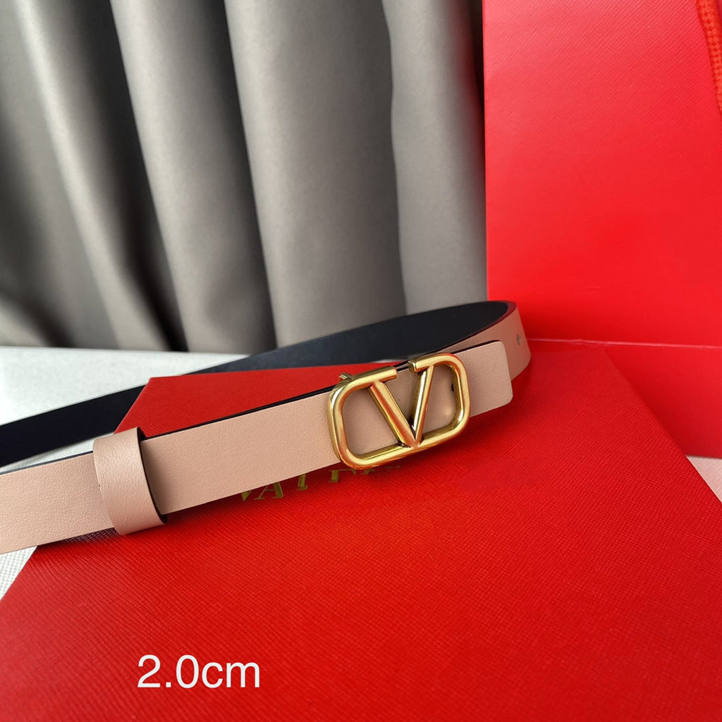 VALENTINO REVERSIBLE VLOGO SIGNATURE BELT IN GLOSSY BEIGE BLACK CALFSKIN GHW 20 MM