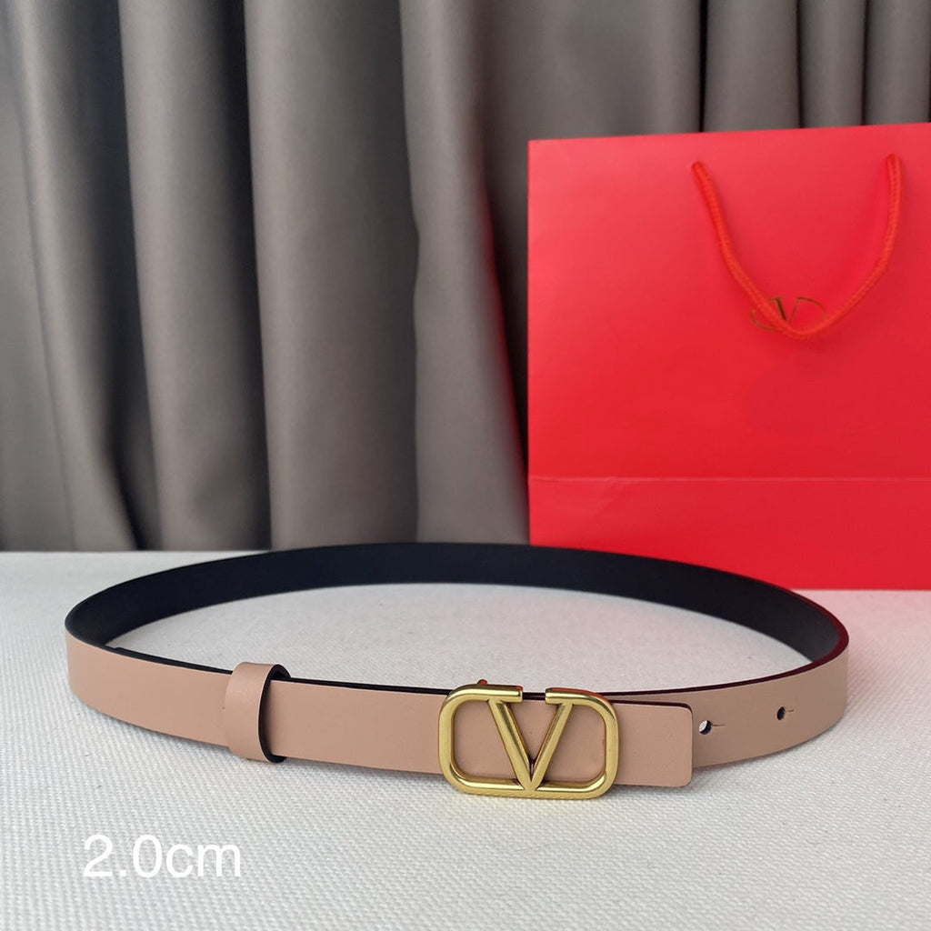 VALENTINO REVERSIBLE VLOGO SIGNATURE BELT IN GLOSSY BEIGE BLACK CALFSKIN GHW 20 MM