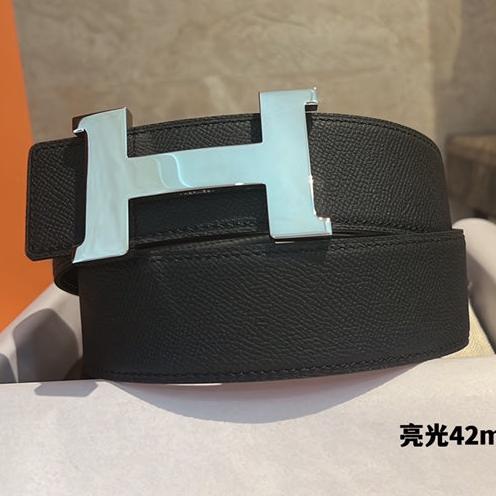 HERMES CONSTANCE BELT BUCKLE & REVERSIBLE BLACK LEATHER STRAP 42MM