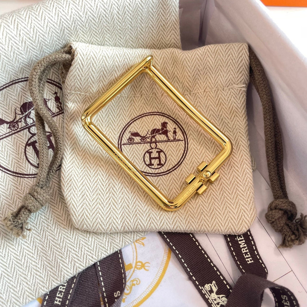 HERMES TUBE H BELT BUCKLE & REVERSIBLE BLACK AND CINNAMON BROWN LEATHER STRAP 38MM GOLD HARDWARE