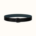 HERMES LUCK BELT BUCKLE & REVERSIBLE BLACK AND NAVY BLUE LEATHER STRAP 38MM