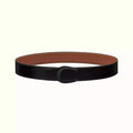 HERMES LUCK BELT BUCKLE & REVERSIBLE GINGER ORANGE AND BLACK LEATHER STRAP 38MM