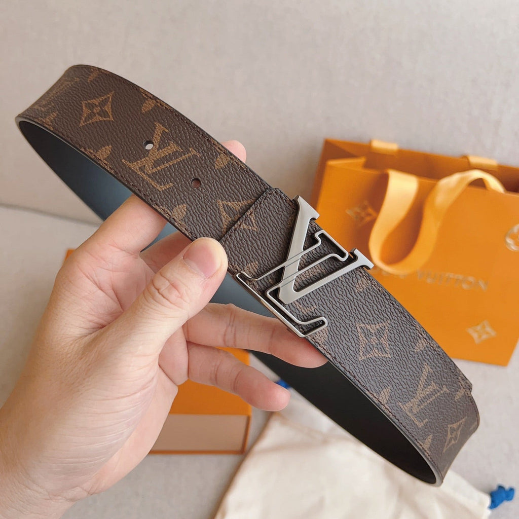 LOUIS VUITTON LV 25S BELT 40 MM IN BROWN CALFSKIN 593207