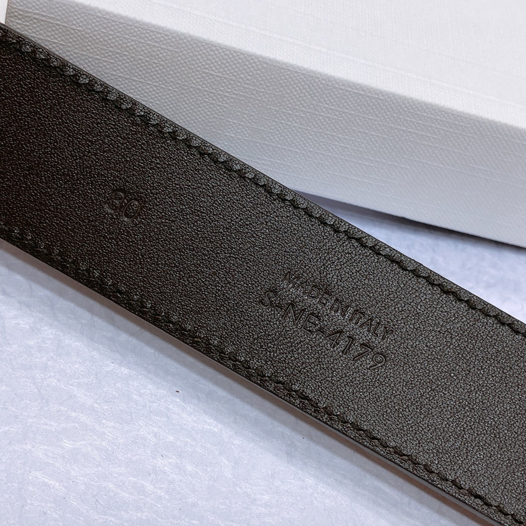 CELINE CL LARGE 35 MM BELT IN CHOCOLATE BROWN SUEDE GOLD HARDWARE