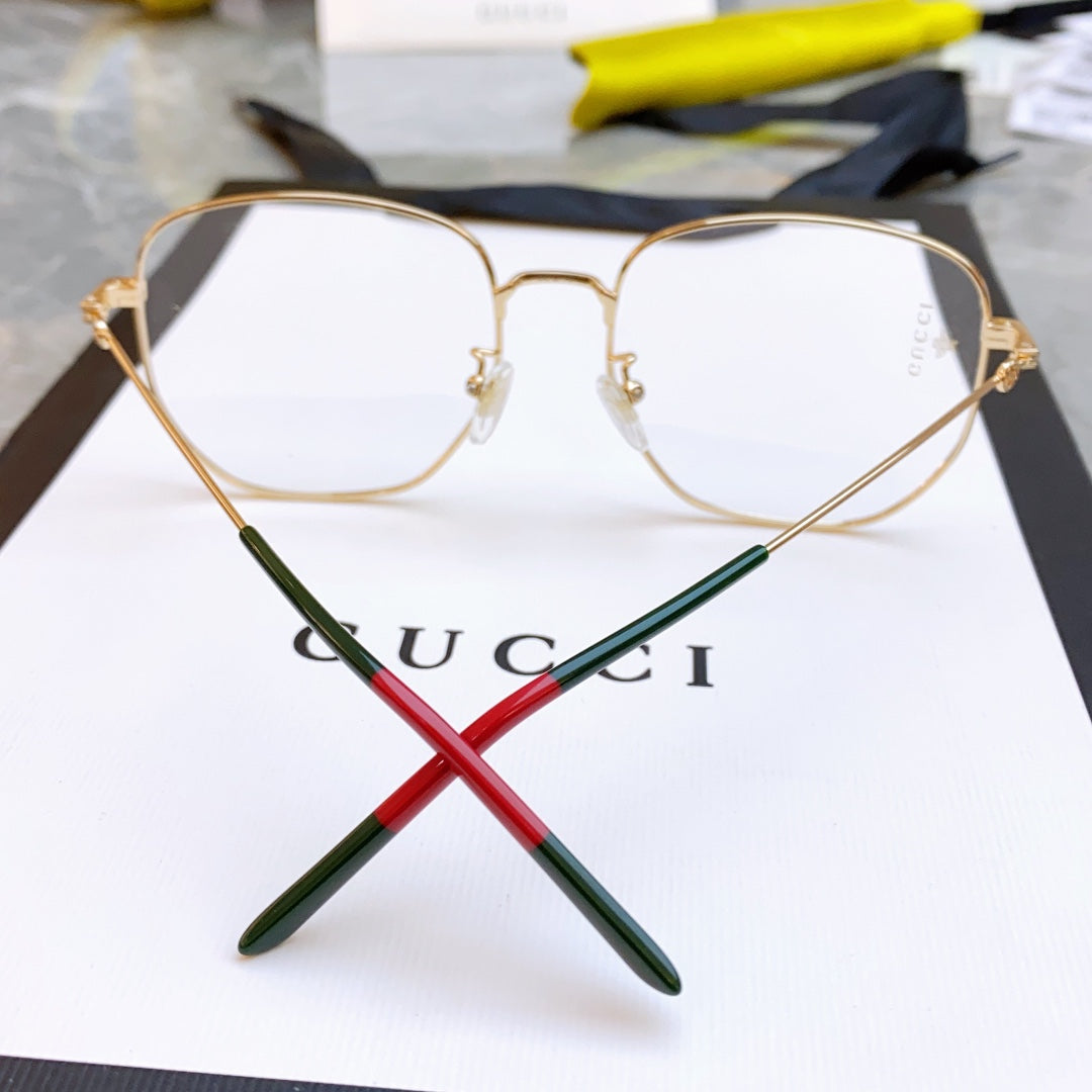 GUCCI SQUARE FRAME SUNGLASSES GG0396O IN METAL