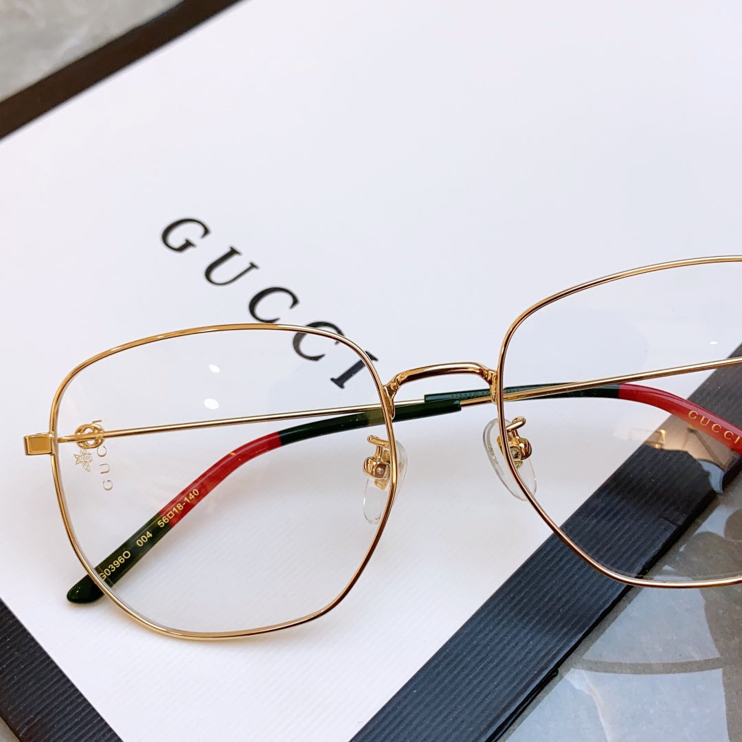 GUCCI SQUARE FRAME SUNGLASSES GG0396O IN METAL