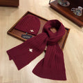 GUCCI SET SCARF AND HAT IN JAM RED WOOL 945022