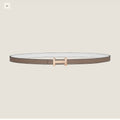 HERMES FOCUS BUCKLE & REVERSIBLE PEANUT BROWN AND WHITE LEATHER STRAP 13MM COPPER HARDWARE