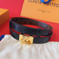 LOUIS VUITTON LV GO-14 20MM BELT IN BLACK CALFSKIN GOLD HARDWARE