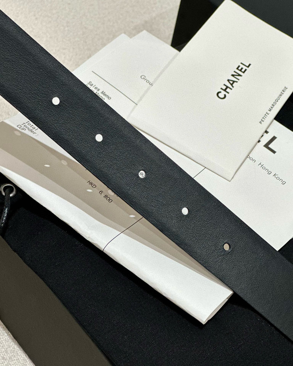 CHANEL DOUBLE C BELT 30MM IN BLACK CALFSKIN WITH GOLD HARDWARE AND CARO STITCHING