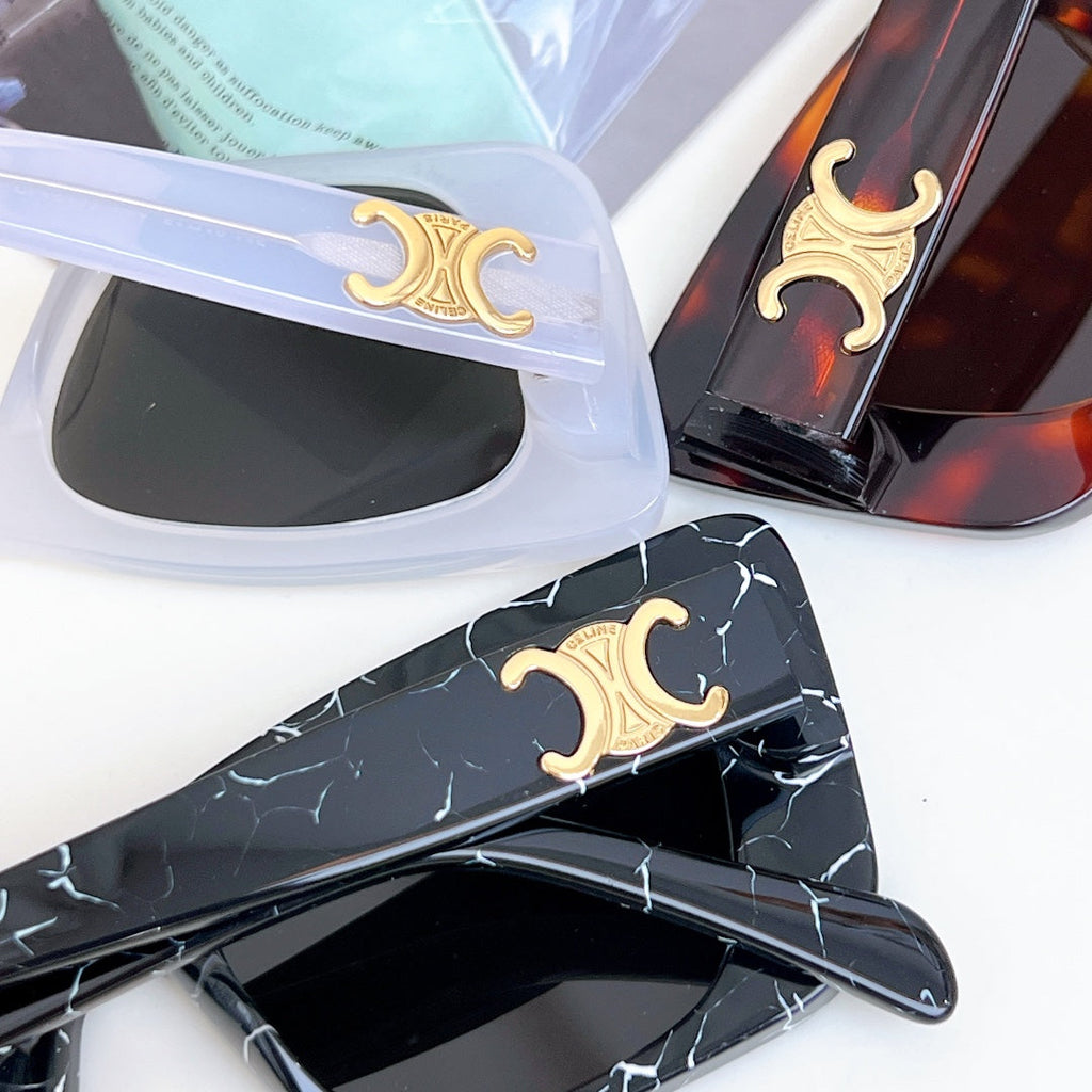 CELINE TRIOMPHE SQUARE SUNGLASSES CL4S492 IN ACETATE