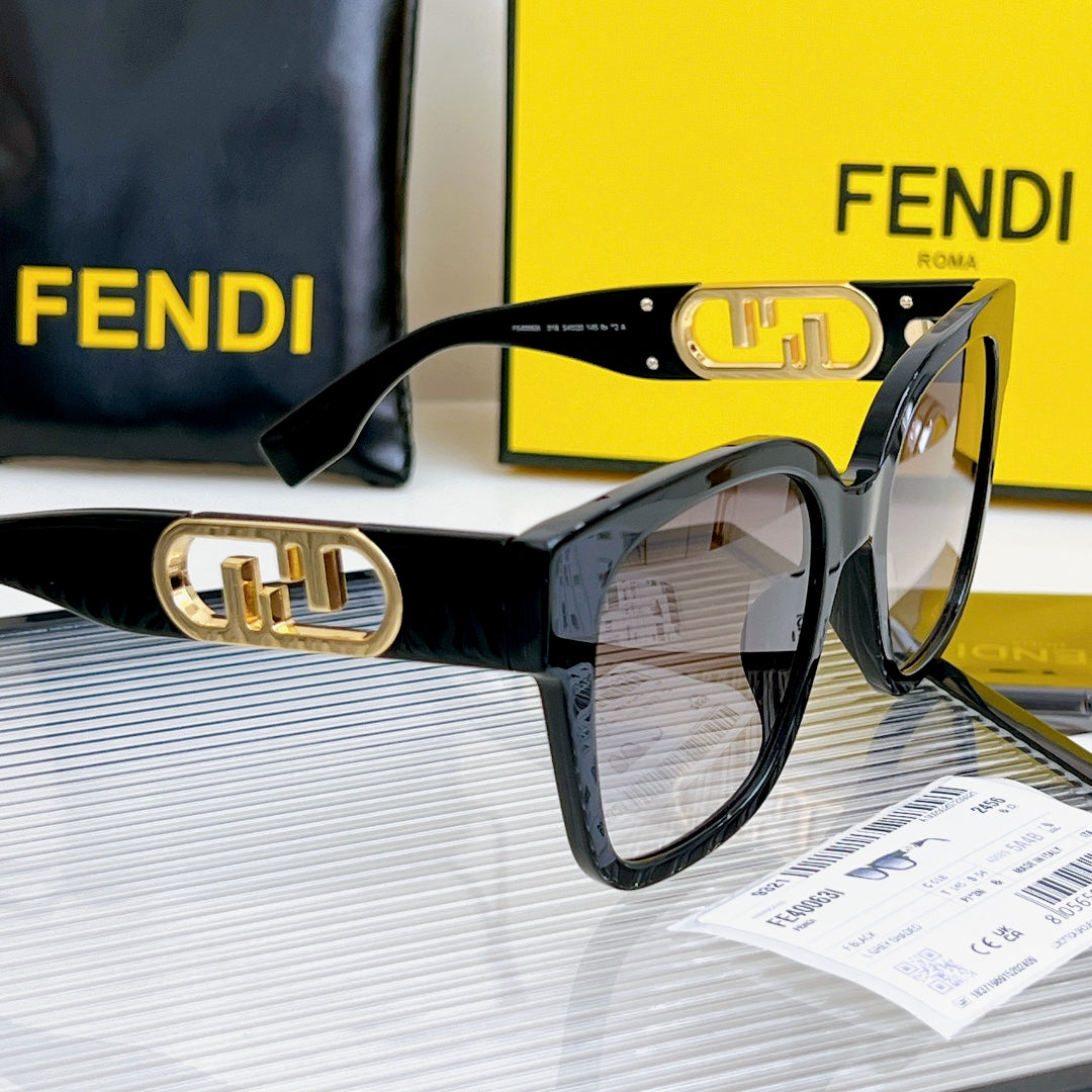 FENDI DIAGONAL SQUARE FRAME SUNGLASSES FE40063 IN ACETATE