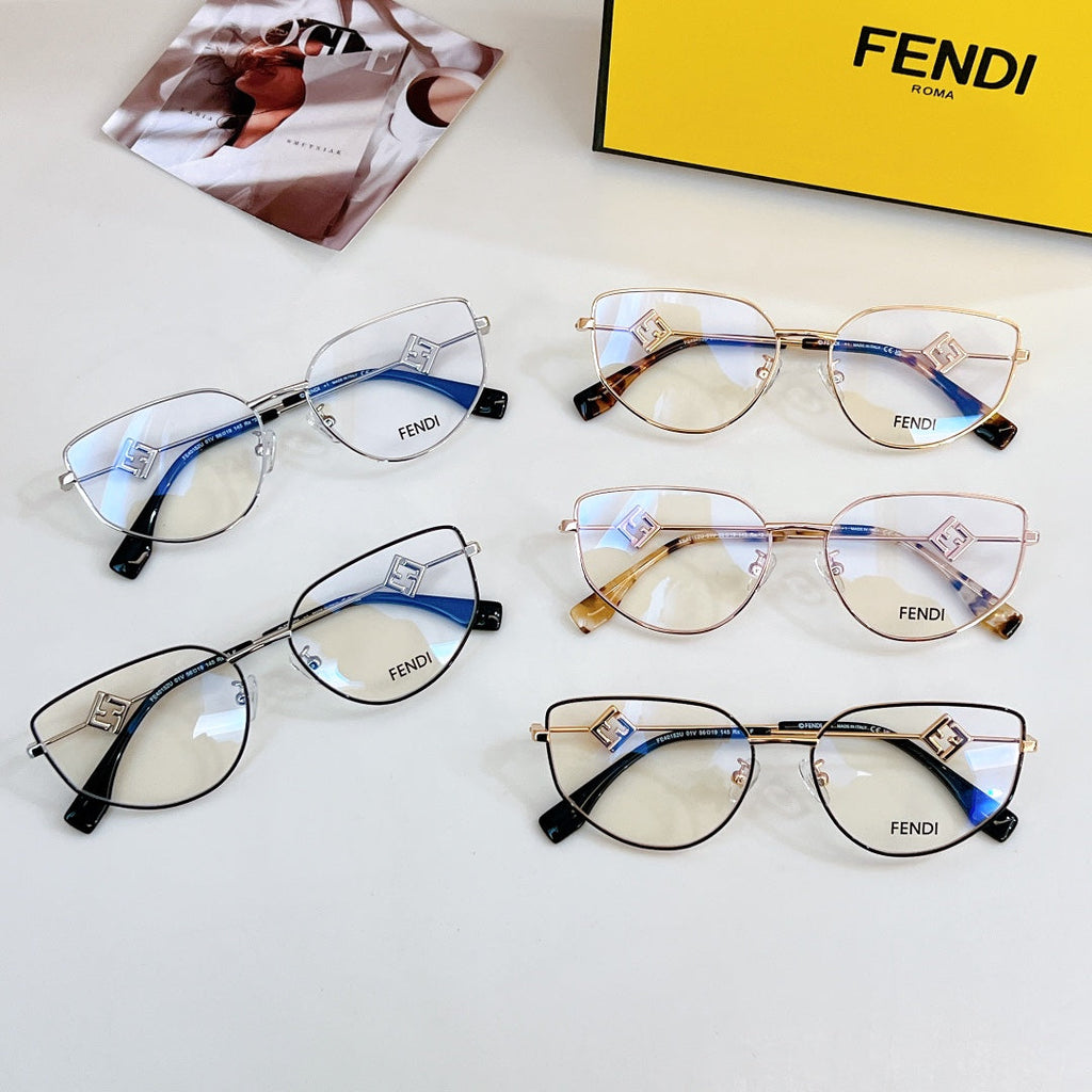 FENDI TRAVEL GEOMETRIC FRAME SUNGLASSES FE40152U IN METAL