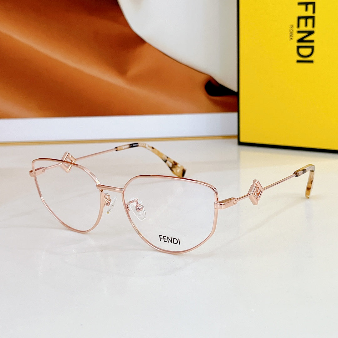 FENDI TRAVEL GEOMETRIC FRAME SUNGLASSES FE40152U IN METAL