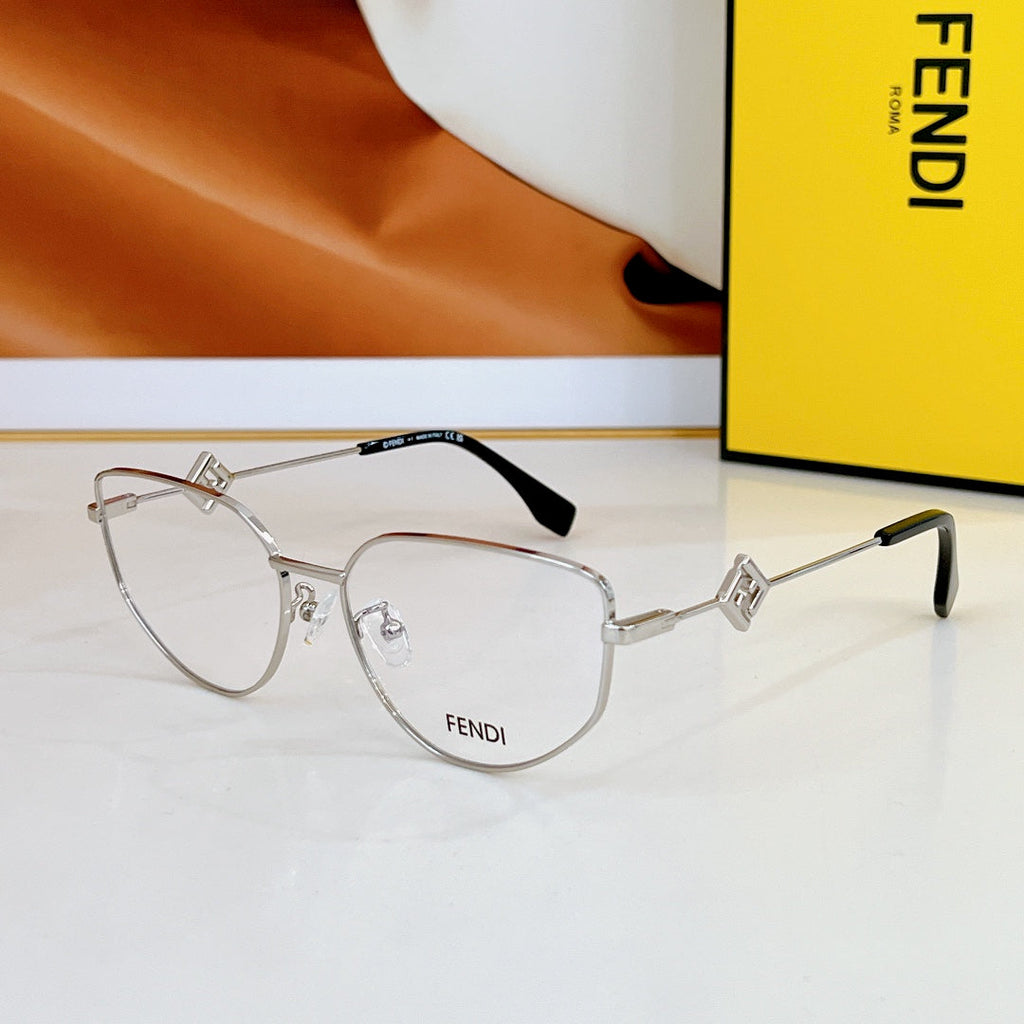FENDI TRAVEL GEOMETRIC FRAME SUNGLASSES FE40152U IN METAL