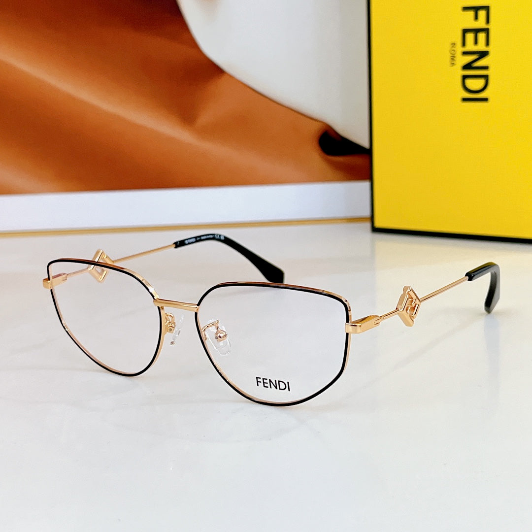 FENDI TRAVEL GEOMETRIC FRAME SUNGLASSES FE40152U IN METAL