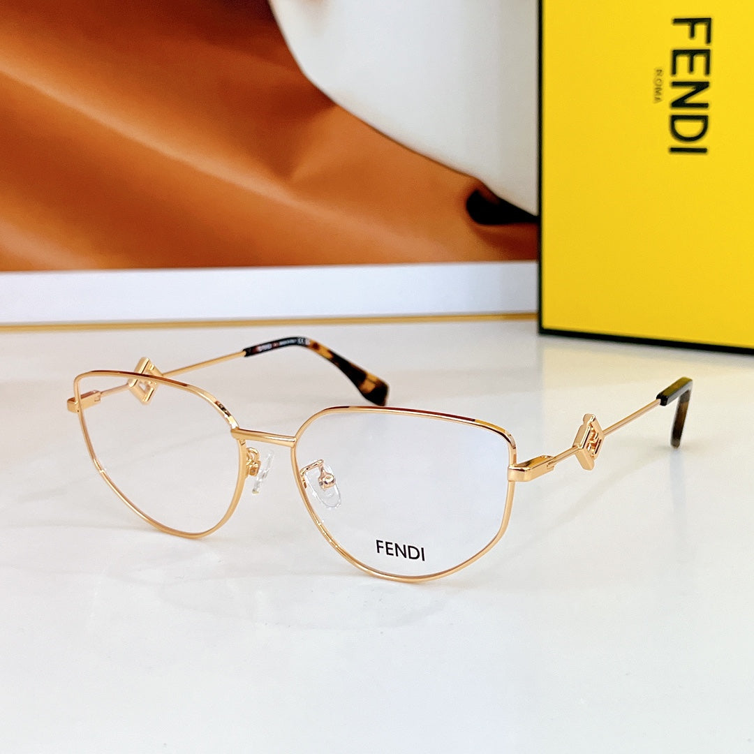 FENDI TRAVEL GEOMETRIC FRAME SUNGLASSES FE40152U IN METAL