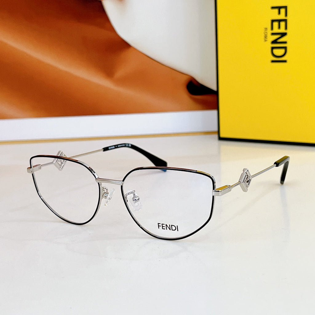 FENDI TRAVEL GEOMETRIC FRAME SUNGLASSES FE40152U IN METAL