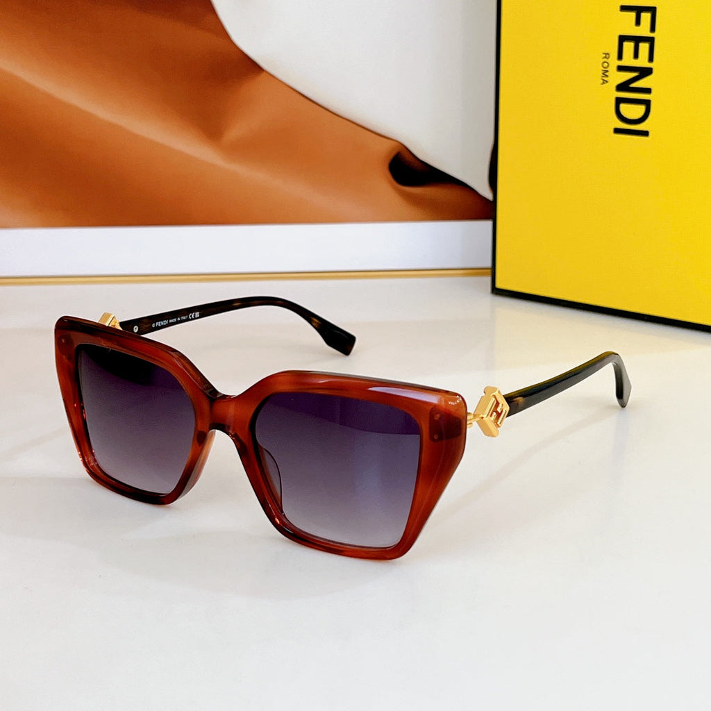 FENDI FF DIAMONDS SQUARE FRAME SUNGLASSES FE40161I IN ACETATE