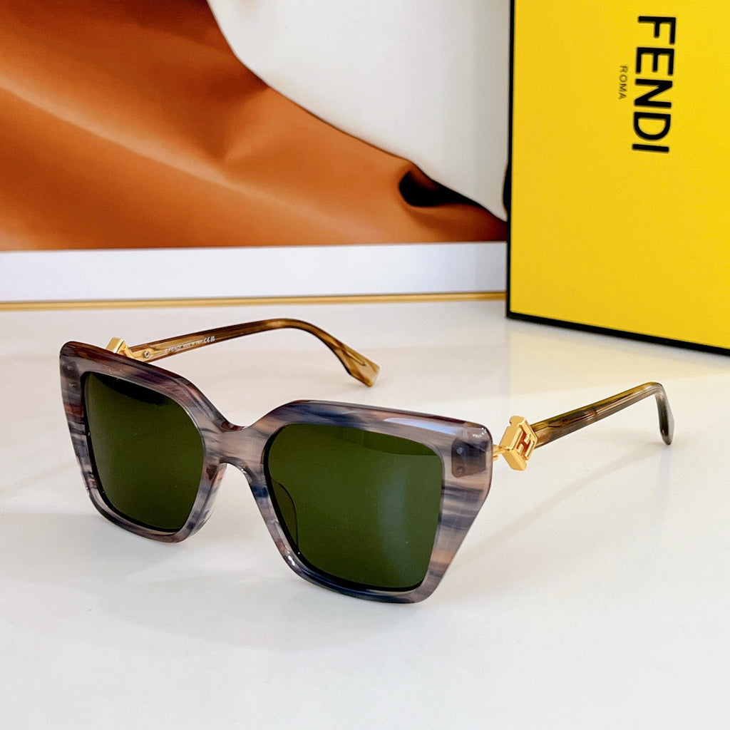 FENDI FF DIAMONDS SQUARE FRAME SUNGLASSES FE40161I IN ACETATE