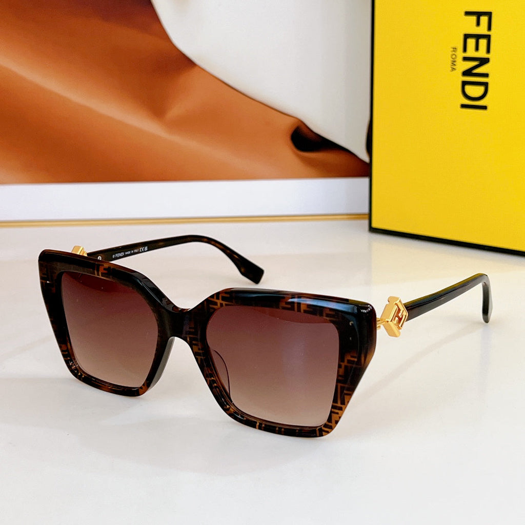 FENDI FF DIAMONDS SQUARE FRAME SUNGLASSES FE40161I IN ACETATE
