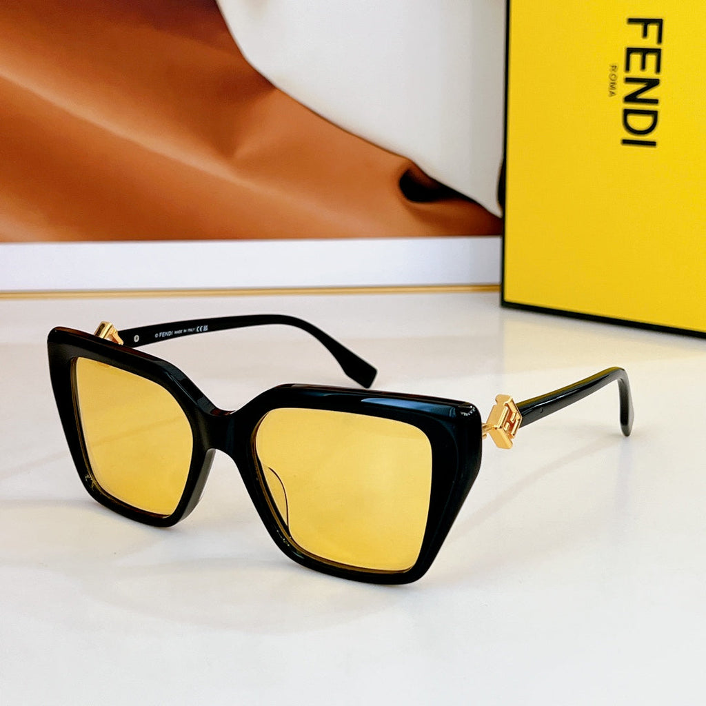 FENDI FF DIAMONDS SQUARE FRAME SUNGLASSES FE40161I IN ACETATE