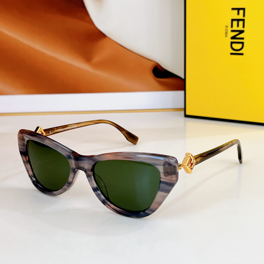 FENDI FF DIAMONDS CAT EYE FRAME SUNGLASSES FE40149F IN ACETATE