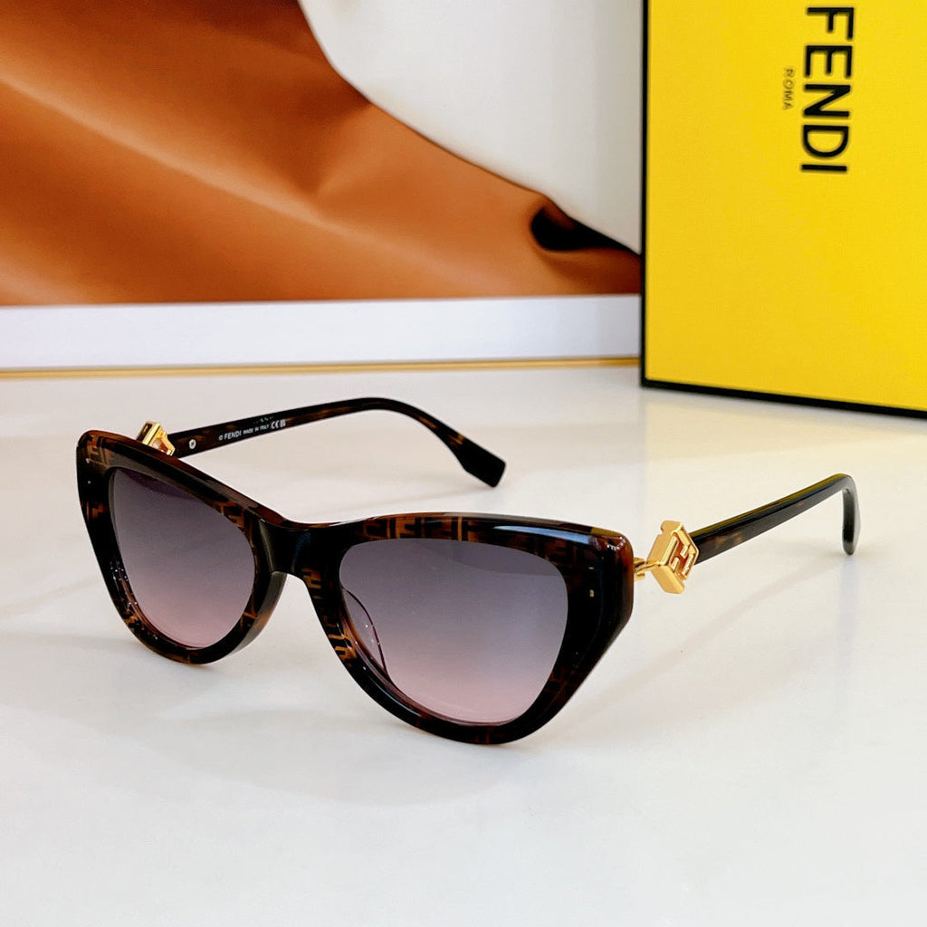 FENDI FF DIAMONDS CAT EYE FRAME SUNGLASSES FE40149F IN ACETATE