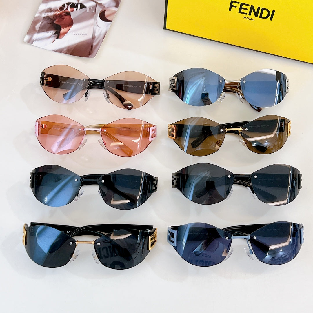 FENDI BAGUETTE CHUNKY SUNGLASSES FE40159U IN METAL AND ACETATE