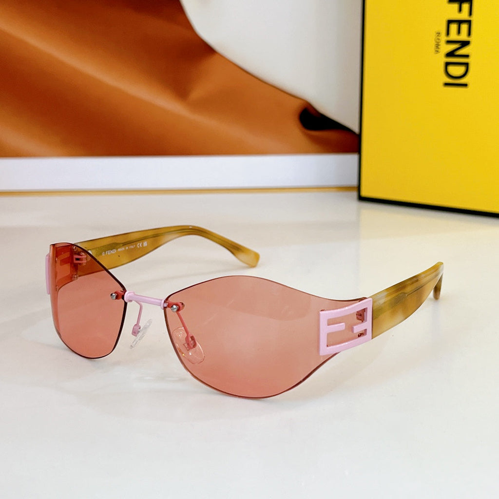 FENDI BAGUETTE CHUNKY SUNGLASSES FE40159U IN METAL AND ACETATE