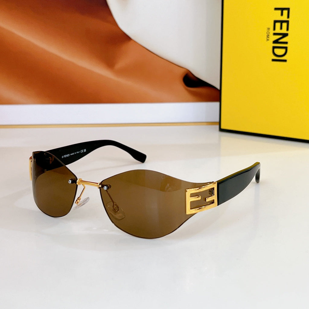 FENDI BAGUETTE CHUNKY SUNGLASSES FE40159U IN METAL AND ACETATE