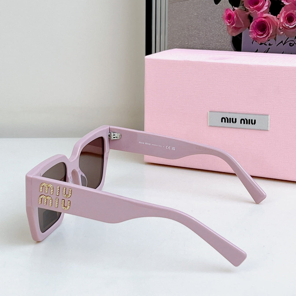 MIU MIU GLIMPSE SQUARE SUNGLASSES SMU07S IN ACETATE