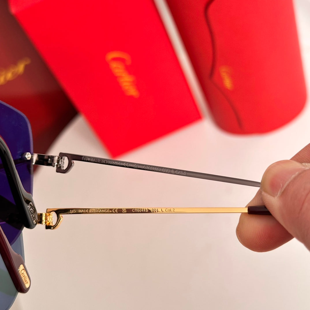 CARTIER PREMIÈRE NAVIGATOR FRAME SUNGLASSES CT6011S IN METAL