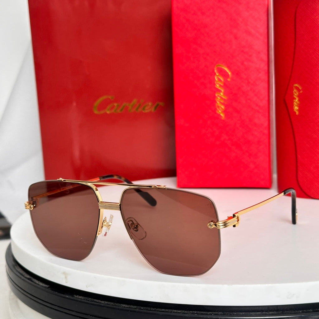CARTIER PREMIÈRE NAVIGATOR FRAME SUNGLASSES CT6011S IN METAL