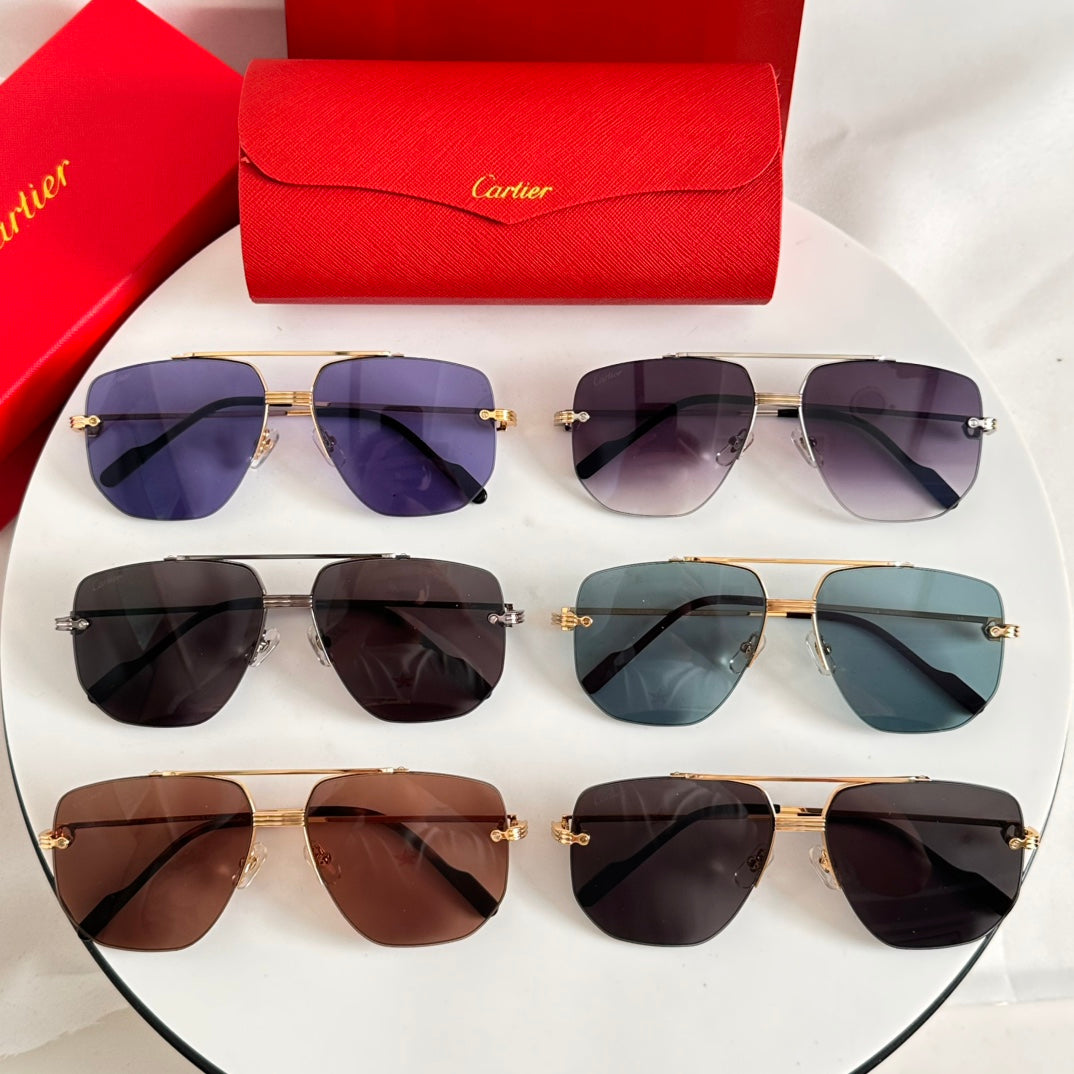 CARTIER PREMIÈRE NAVIGATOR FRAME SUNGLASSES CT6011S IN METAL