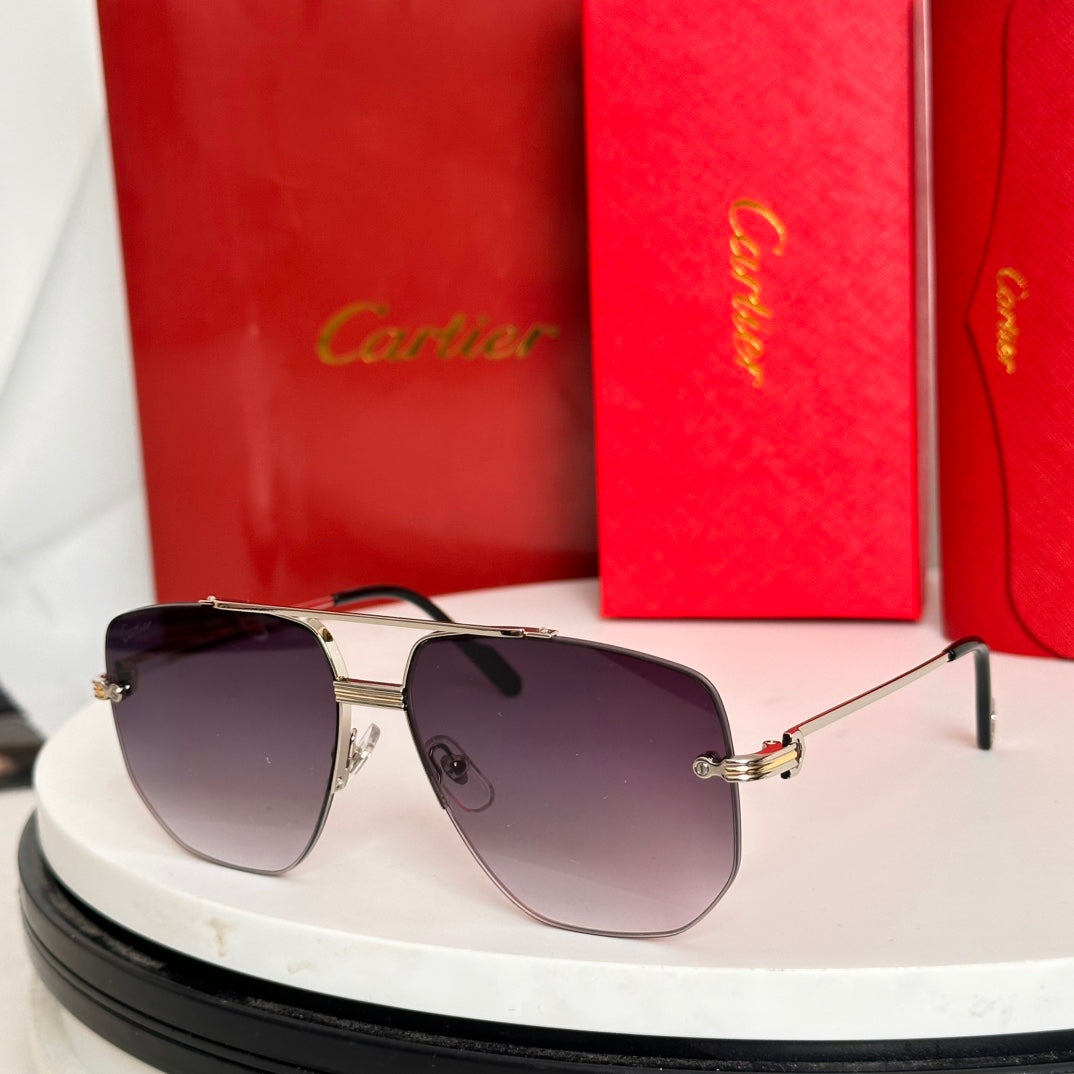 CARTIER PREMIÈRE NAVIGATOR FRAME SUNGLASSES CT6011S IN METAL