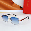 CARTIER SANTOS SQUARE FRAME SUNGLASSES CT0483S IN METAL