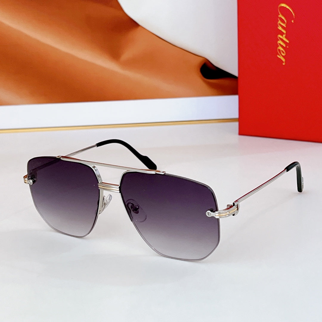CARTIER PREMIÈRE NAVIGATOR FRAME SUNGLASSES CT6011S IN METAL