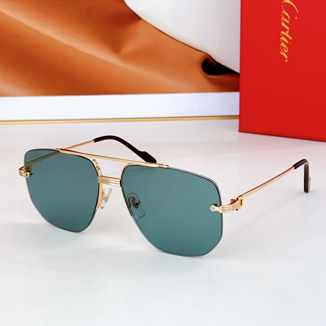 CARTIER PREMIÈRE NAVIGATOR FRAME SUNGLASSES CT6011S IN METAL