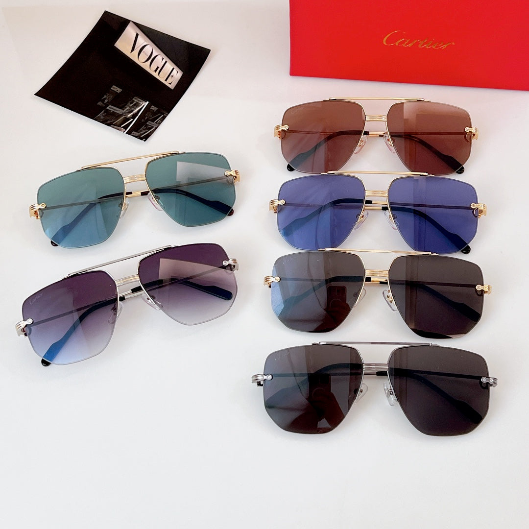 CARTIER PREMIÈRE NAVIGATOR FRAME SUNGLASSES CT6011S IN METAL