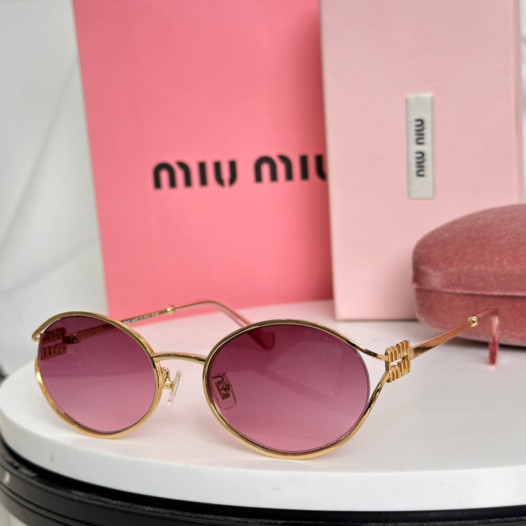 MIU MIU LOGO SUNGLASSES SMU52Y IN METAL