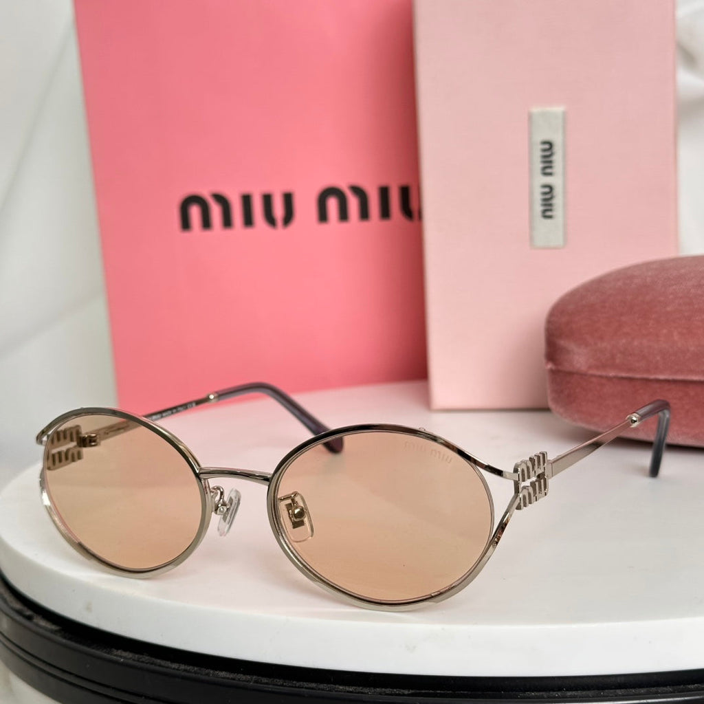 MIU MIU LOGO SUNGLASSES SMU52Y IN METAL