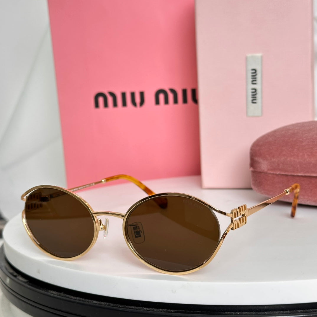 MIU MIU LOGO SUNGLASSES SMU52Y IN METAL