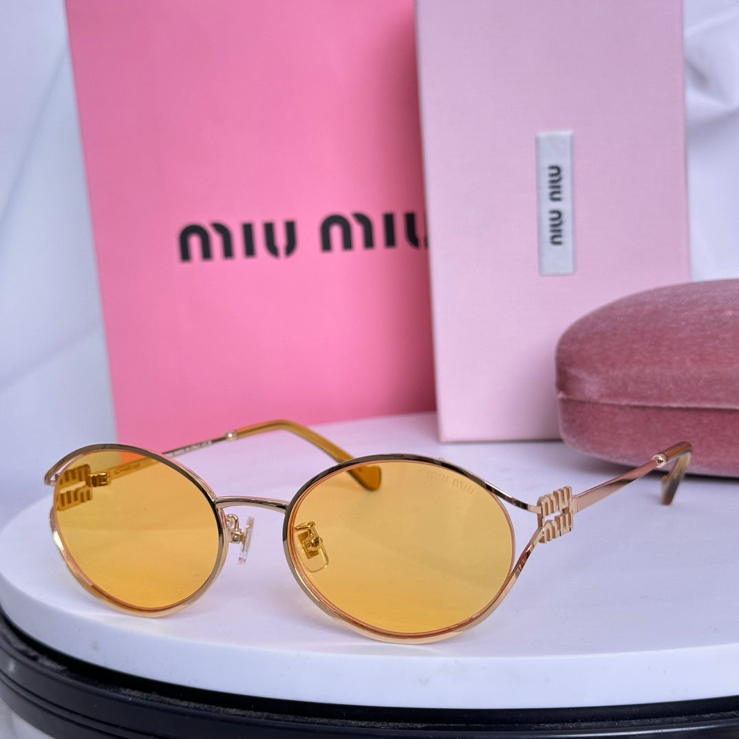 MIU MIU LOGO SUNGLASSES SMU52Y IN METAL