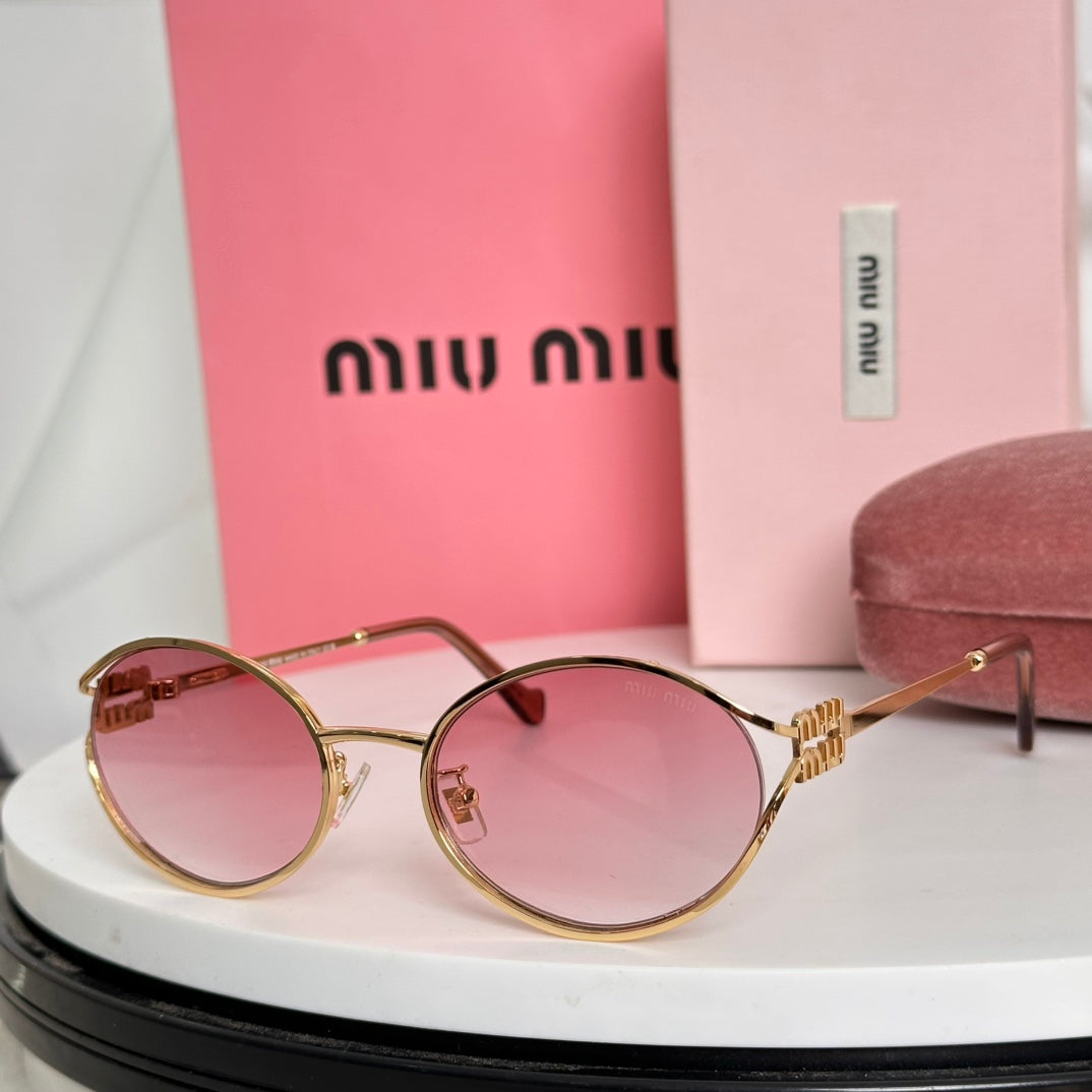 MIU MIU LOGO SUNGLASSES SMU52Y IN METAL