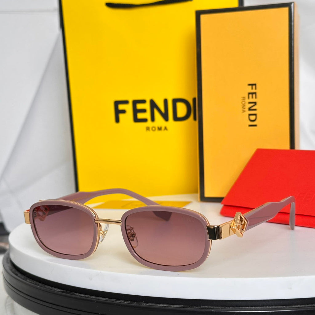 FENDI SELLERIA RECTANGULAR FRAME SUNGLASSES FD8131 IN ACETATE