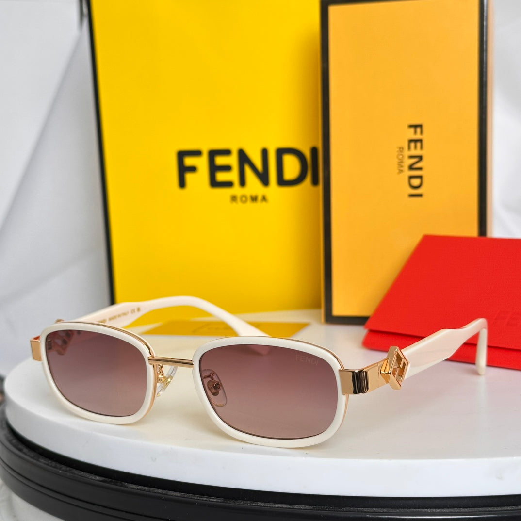 FENDI SELLERIA RECTANGULAR FRAME SUNGLASSES FD8131 IN ACETATE