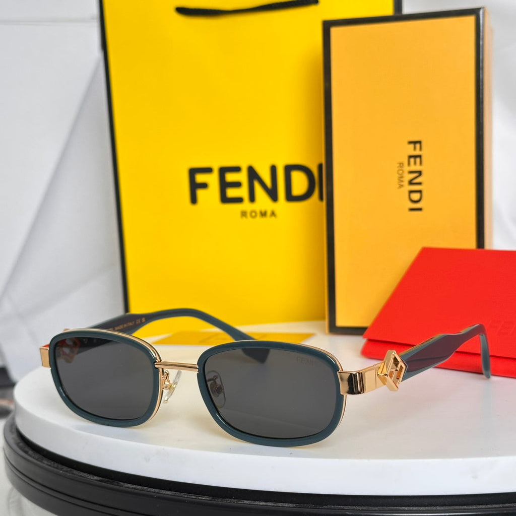 FENDI SELLERIA RECTANGULAR FRAME SUNGLASSES FD8131 IN ACETATE